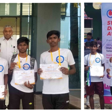 A 5 km Mini Marathon was held at Mahatma Gandhi Stadium, Salem organized by Vasan Eye Care Hospital on 16.11.21. From 1 year Sathish-Civil Engineering and Chandu Prasad Reddy Mechanical Engineering won 12th and 13th place.