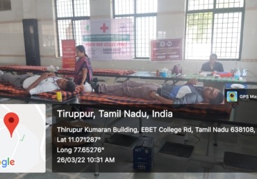 Blood donation camp on 26.03.2023